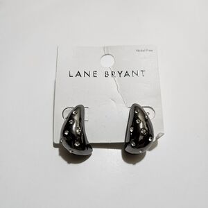 NWT Lane Bryant Teardrop Earrings with Rhinestones - Nickel Free
